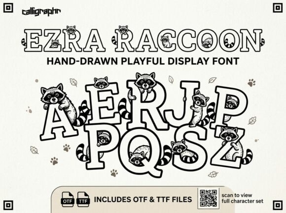 Ezra Raccoon: A Playful Typeface for Creative Branding