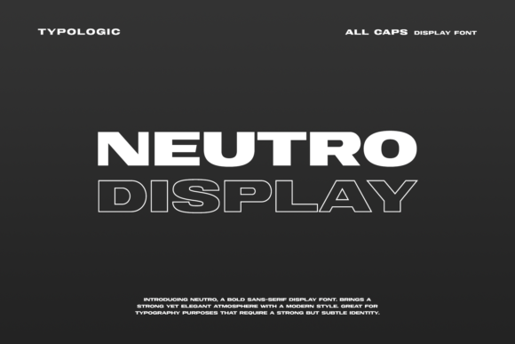 Neutro: A Bold Display Font for Impactful Design