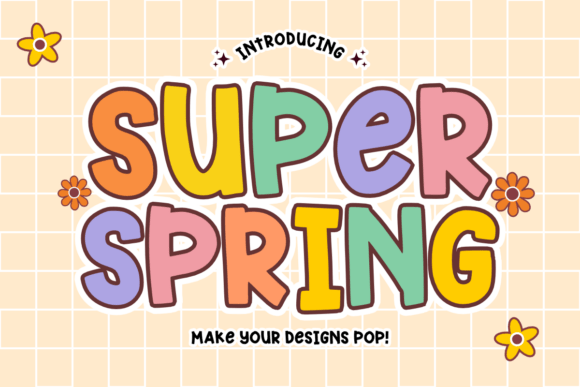 Super Spring: A Vibrant Retro Font for Creative Designs